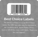 Support your Library with Best Choice Labels