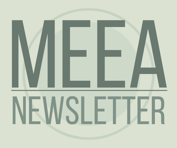 Graphic with the caption "MEEA Newsletter."